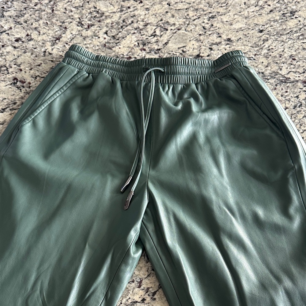 Ladies Green leather pants